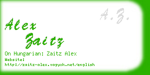 alex zaitz business card